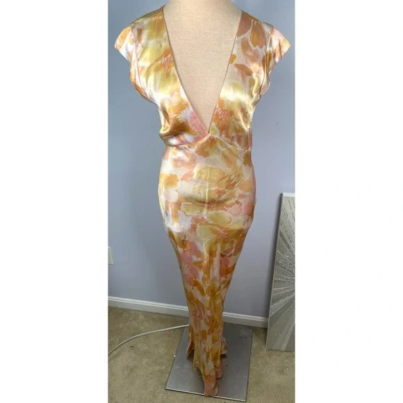 Bec And Bridge Indi V Maxi Dress In Floral Haze Size 6 - Picture 6 of 15